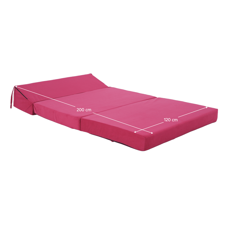 Összecsukható matrac/fotel, 2v1, rózsaszín magenta, VEDIS