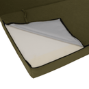 Összecsukható matrac/fotel, 2v1, olivazöld, VEDIS