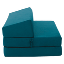 Összecsukható matrac/fotel, 2v1, petróleumzöld, VEDIS