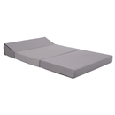 Összecsukható matrac/fotel, 2v1, világosszürke, VEDIS