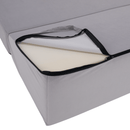 Összecsukható matrac/fotel, 2v1, világosszürke, VEDIS