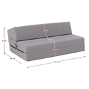 Összecsukható matrac/fotel, 2v1, világosszürke, VEDIS