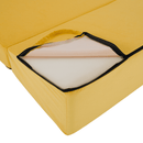 Összecsukható matrac/fotel, 2v1, sárga, VEDIS