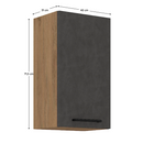 Felsőszekrény, tölgy lancelot/szürke matt, VEGA 40 G-72 1F