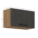 Felsőszekrény, tölgy lancelot/szürke matt, VEGA 60 GU-36 1F