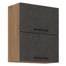 Felsőszekrény, tölgy lancelot/szürke matt, VEGA 60 GU-72 2F