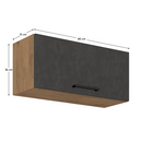 Felsőszekrény, tölgy lancelot/szürke matt, VEGA 80 GU-36 1F