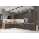 Alsó sarokszekrény, szürke matt/tölgy lancelot, VEGA 90x90 DN 1F BB