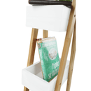 Polc, bambusz/fehér, VEGO