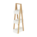 Polc, bambusz/fehér, VEGO