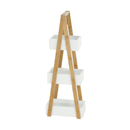 Polc, bambusz/fehér, VEGO