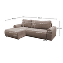 Ülőgarnitúra, barna, balos, VELINA ROH