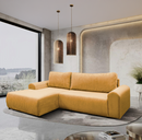 Ülőgarnitúra, mustárszínű, balos, VELINA ROH