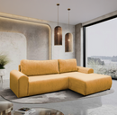 Ülőgarnitúra, mustárszínű, jobbos, VELINA ROH