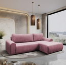 Ülőgarnitúra, rózsaszín, jobbos, VELINA ROH