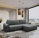 Ülőgarnitúra, szürke, jobbos, VELINA ROH