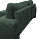 Ülőgarnitúra, zöld, balos, VELINA ROH