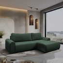 Ülőgarnitúra, zöld, jobbos, VELINA ROH