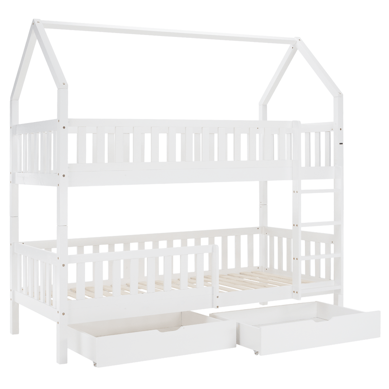 Montessori emeletes ágy, fehér, VENITA TYP 2