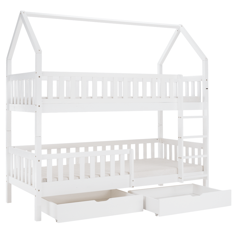 Montessori emeletes ágy, fehér, VENITA TYP 2