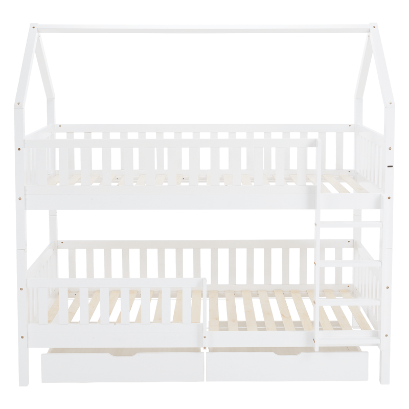 Montessori emeletes ágy, fehér, VENITA TYP 2