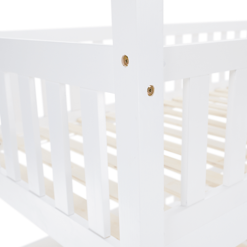 Montessori emeletes ágy, fehér, VENITA TYP 2