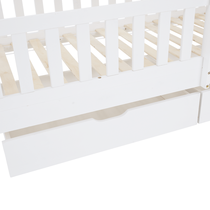 Montessori emeletes ágy, fehér, VENITA TYP 2