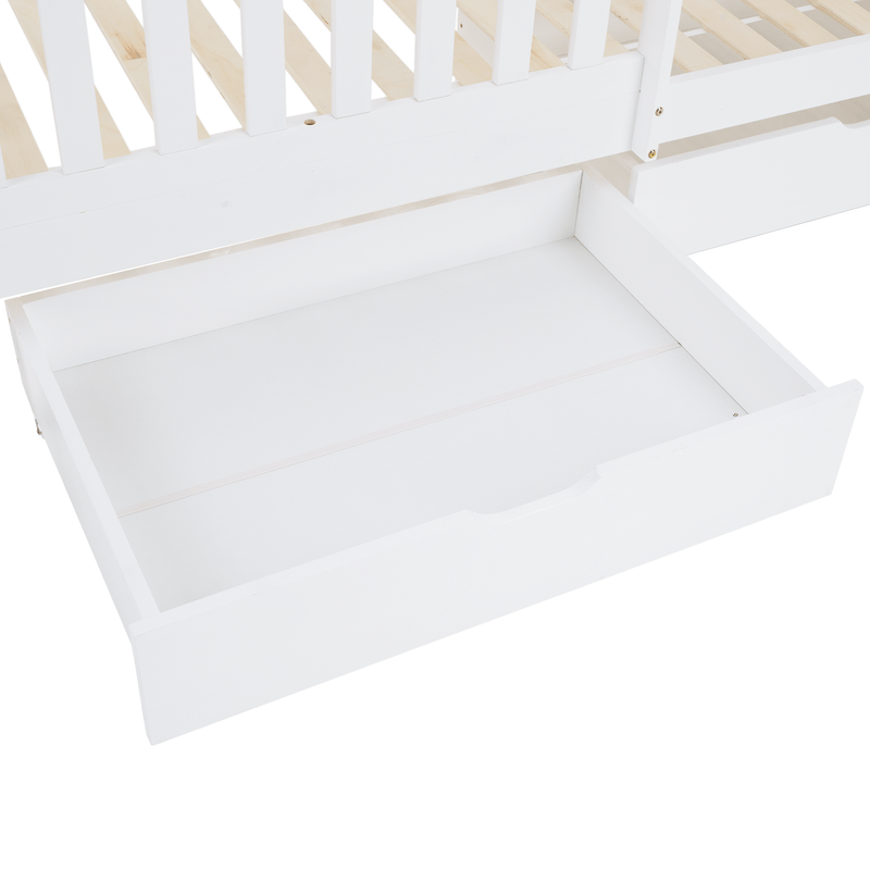 Montessori emeletes ágy, fehér, VENITA TYP 2