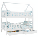 Montessori emeletes ágy, fehér, VENITA TYP 2