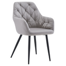 Design fotel, szürke Velvet szövet, VERIO NEW