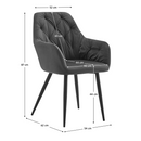 Design fotel, sötétszürke Velvet szövet, VERIO NEW