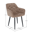 Fotel, világosbarna/fekete, VERIO