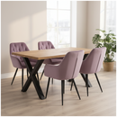 Design fotel, rózsaszín Velvet szövet, VERIO NEW