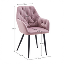 Design fotel, rózsaszín Velvet szövet, VERIO NEW