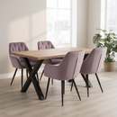 Design fotel, rózsaszín Velvet szövet, VERIO NEW
