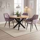 Design fotel, rózsaszín Velvet szövet, VERIO NEW
