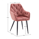 Design fotel, sötét rózsaszín Velvet szövet, VERIO NEW