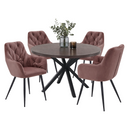 Design fotel, sötét rózsaszín Velvet szövet, VERIO NEW