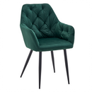 Design fotel, sötétzöld Velvet szövet, VERIO NEW