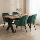 Design fotel, sötétzöld Velvet szövet, VERIO NEW