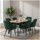 Design fotel, sötétzöld Velvet szövet, VERIO NEW