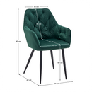 Design fotel, sötétzöld Velvet szövet, VERIO NEW