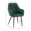 Design fotel, sötétzöld Velvet szövet, VERIO NEW