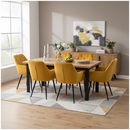 Design fotel, sárga Velvet szövet, VERIO NEW