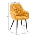 Design fotel, sárga Velvet szövet, VERIO NEW