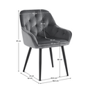 Design fotel, szürke Velvet szövet, VERIO