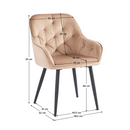 Fotel, világosbarna/fekete, VERIO