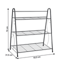 Polcállvány, 3 polcos, sötét szürke, VERUMA
