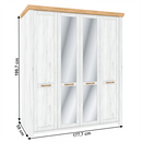 Akasztós szekrény Q, tölgy craft arany/tölgy craft fehér, SUDBURY