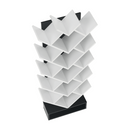 könyvespolc, fehér/fekete, VEVEY